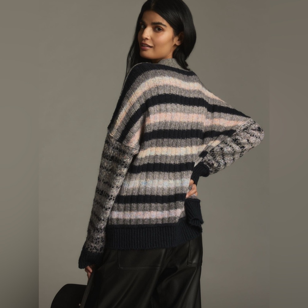Pilcro Mash Up Vneck Sweater - Picture 3 of 7